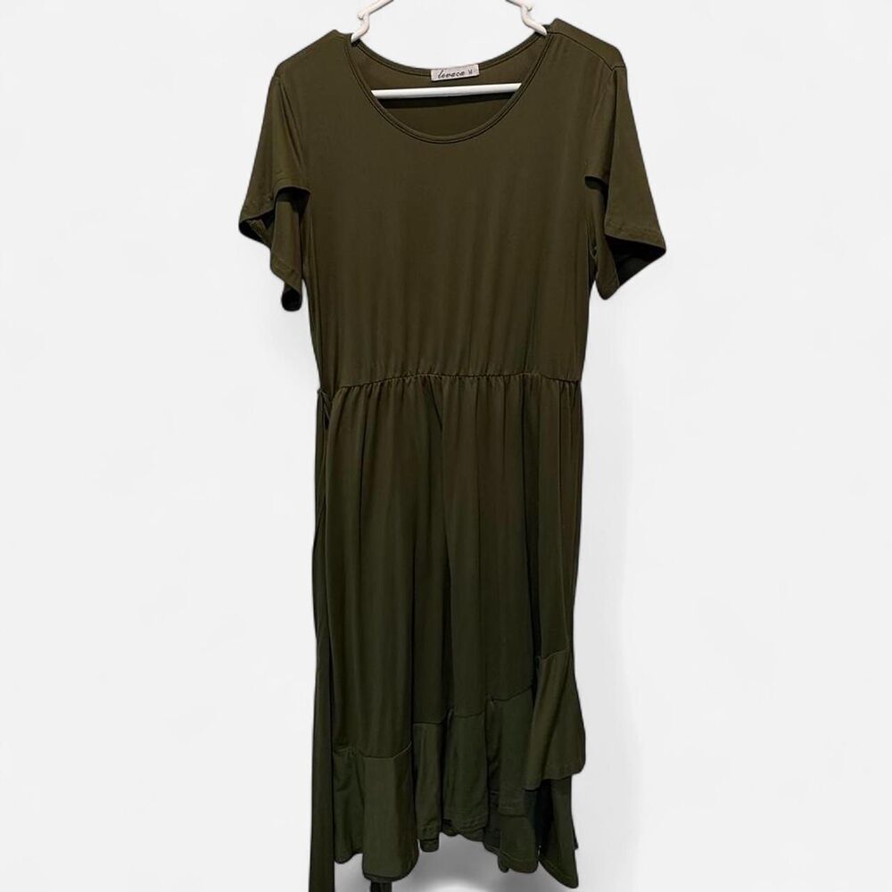 Unbranded Women's Green and Khaki Dress